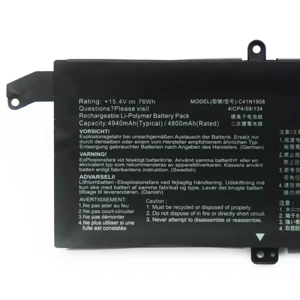 Kannettavan tietokoneen akku ASUS ROG Zephyrus G14 GA401 GA401II GA401IU GA401IV GA401IH GA401QE GA401QM - Image 3