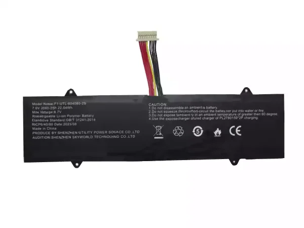 Kannettavan tietokoneen akku F1-UTL-604080-2S