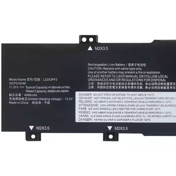 Kannettavan tietokoneen akku LENOVO L22X3PF2 L22L3PF2 L22M3PF2 L22D3PF2 L22C3PF2 - Image 3
