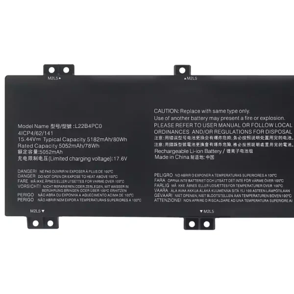Kannettavan tietokoneen akku LENOVO L22B4PC0 L22M4PC0 L22D4PC0 L22C4PC0 L22X4PC0 - Image 3