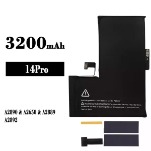 Puhelin Akku A2866H sovittaa iPhone 14 pro