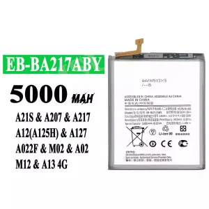 Puhelin Akku EB-BA217ABY sovittaa Samsung A21S/A207/A217/A12(A125H)/A127/A022F/M02/A02/M12/A13 4G