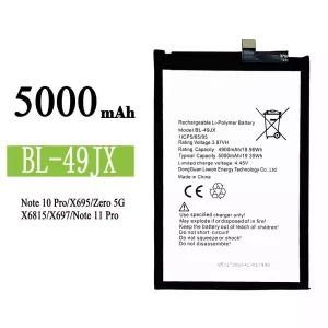 Puhelin Akku BL-49JX sovittaa Infinix Note 10 Pro / Note 11 Pro / Zero 5G