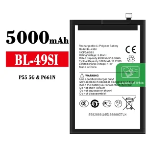 Puhelin Akku BL-49SI sovittaa ITEL P55 5G