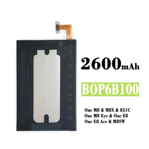 Puhelin Akku B0P6B100 BOP6B100 sovittaa HTC One M8 / One E8