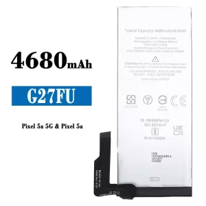 Puhelin Akku G27FU sovittaa Google Pixel 5a