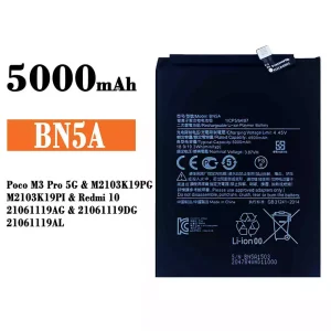 Puhelin Akku BN5A sovittaa Xiaomi Poco M3 Pro 5G / Redmi 10