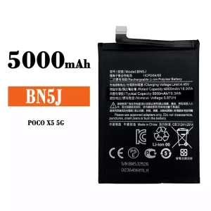 Puhelin Akku BN5J sovittaa Xiaomi POCO X5 5G