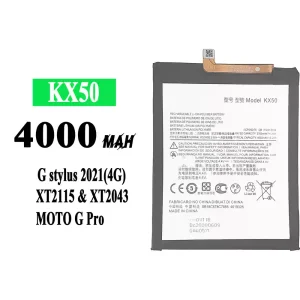 Puhelin Akku KX50 sovittaa Motorola Moto G stylus 2021 / Moto G Pro