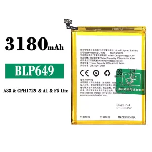 Puhelin Akku BLP649 sovittaa OPPO A83 / A1 / F5 Lite / A83T