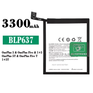 Puhelin Akku BLP637 sovittaa OnePlus 5 / OnePlus 5T