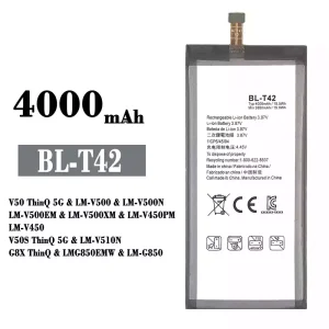 Puhelin Akku BL-T42 sovittaa LG V50 ThinQ 5G / V50S ThinQ 5G / G8X ThinQ