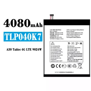 Puhelin Akku TLP040K7 sovittaa Alcatel A30 Tablet 4G LTE 9024W