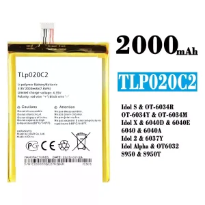 Puhelin Akku TLp020C2 sovittaa Alcatel Idol S/Idol X/IDOL 2 /IDOL ALPHA