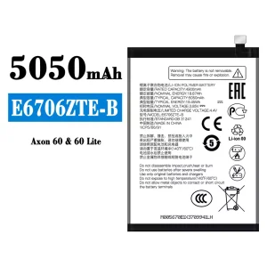 Puhelin Akku E6706ZTE-B sovittaa ZTE Axon 60/60 Lite