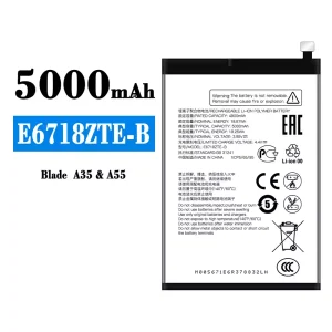 Puhelin Akku E6718ZTE-B sovittaa ZTE BLADE A35/A55