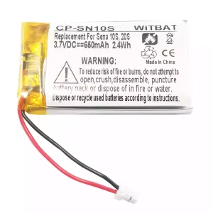 Kuulokkeiden akku Sena 10S,20S,Sena 30K SP46,Sena Tufftalk Lite,Sena 10S-01,Sena 20s-01,Sena 20s evo,Sena 30K-01D,802540